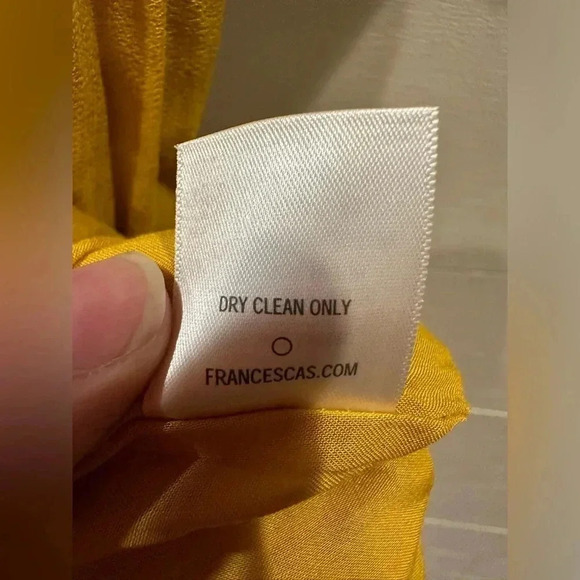 Blue Rain Mustard Embroidered Dress- Size Small - Picture 6 of 7